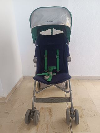 Carrito Bebé Maclaren Azul y Verde