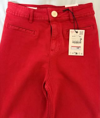 Pantalón rojo niña talla 13 - 14 (164 cm)