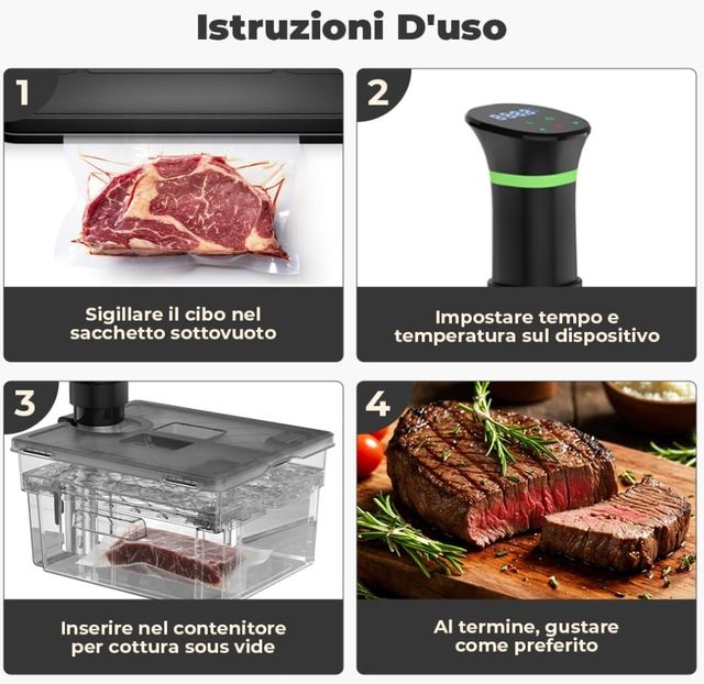 Contenitore Sous Vide con Coperchio e Griglia