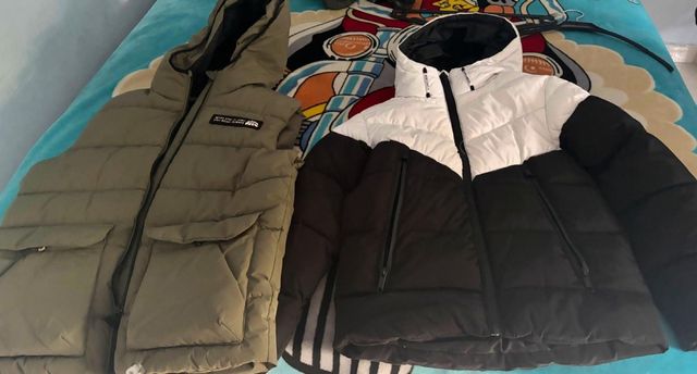 Abrigo y chaleco acolchado
