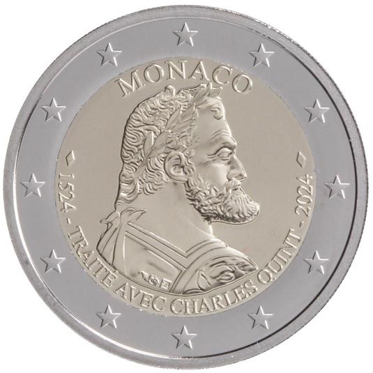 Moneda 2€ Mónaco 2024 Carlos V Proof