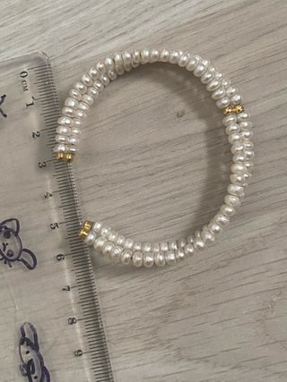 Pulsera de perlas y oro