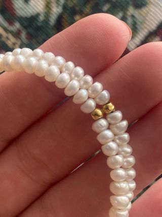 Pulsera de perlas y oro