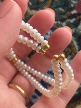 Pulsera de perlas y oro