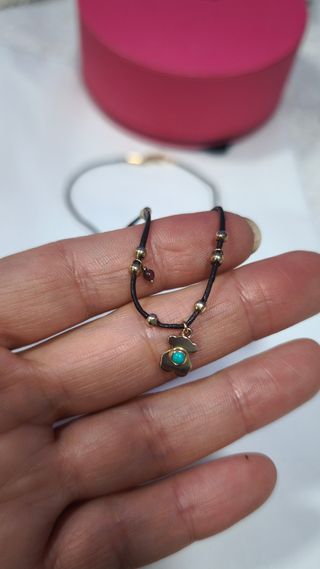 Collar Tous Power Vermeil Oro y Turquesa