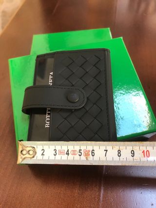 Tarjetero Bottega Veneta Negro Piel Trenzada