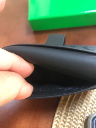 Tarjetero Bottega Veneta Negro Piel Trenzada