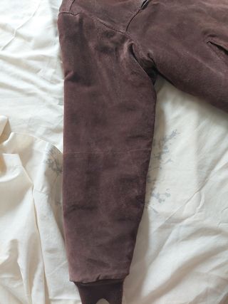 Chaqueta Bomber Ante Marrón Hombre