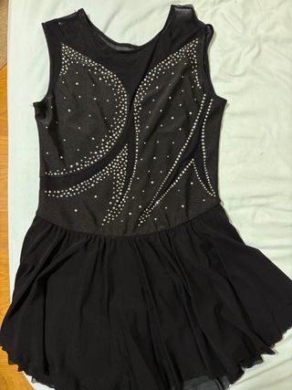 Vestido Patinaje/Gimnasia Niña Negro