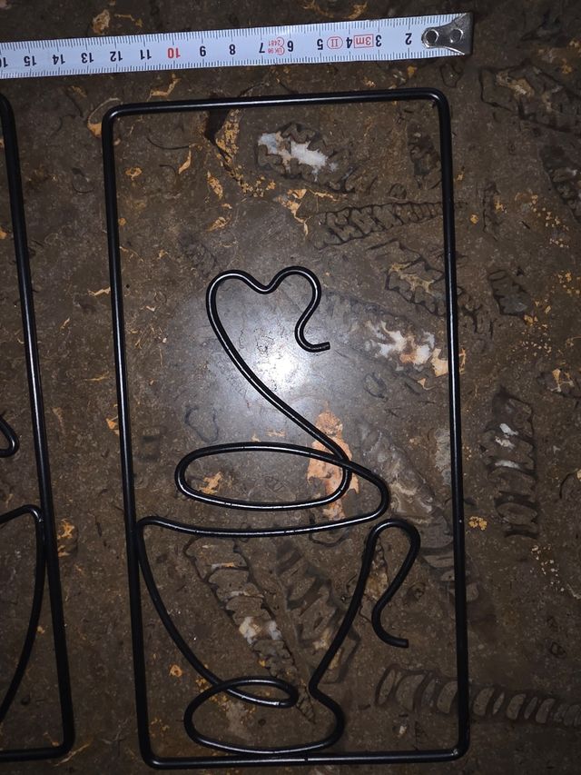 Adornos de pared Café de metal negro