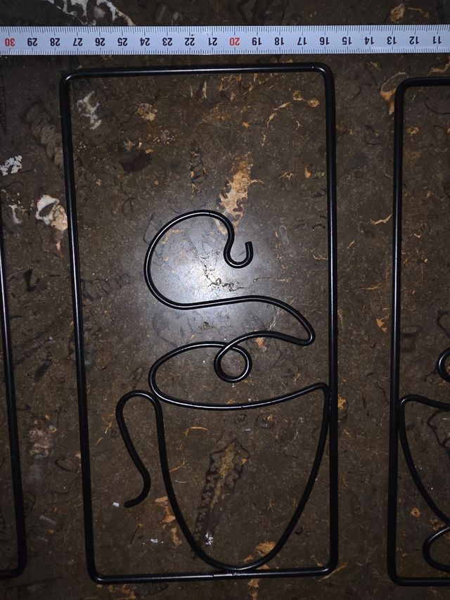 Adornos de pared Café de metal negro