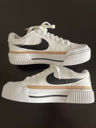 Zapatillas Nike Court Legacy Lift Doradas Blancas
