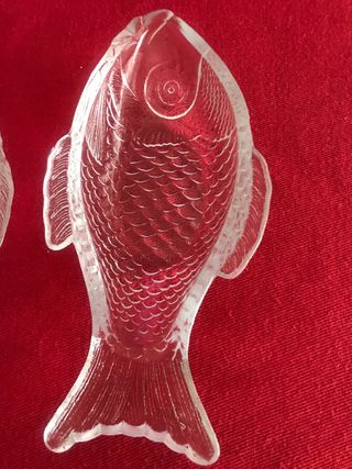 2 ciotole in vetro a forma di pesce