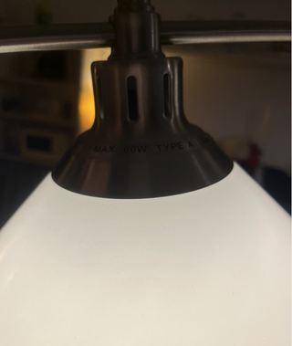 Lámpara de techo doble con pantalla de vidrio opal