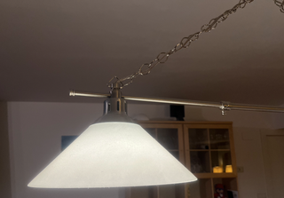 Lámpara de techo doble con pantalla de vidrio opal