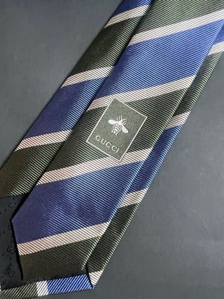 Corbata Gucci hombre verde y azul