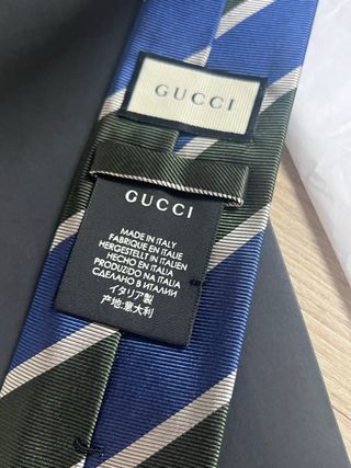 Corbata Gucci hombre verde y azul