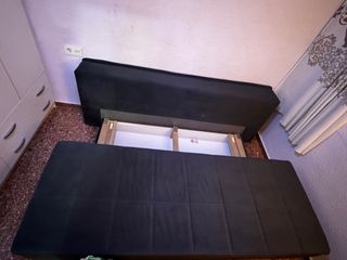 Sofá Cama Alemán 1.35x 2m con espacio para guardar