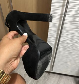 Zapatos Bershka Tacón Plataforma Negro