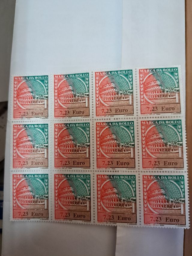 12 Marche da Bollo Euro 7,23