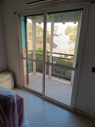 Puerta Balcón Corredera Aluminio Blanco
