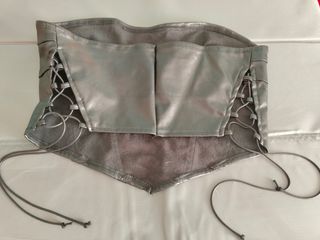 Top Corsé Negro Efecto Piel