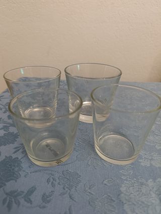 4 vasetti vetro per candele fai da te