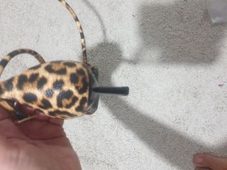 Sandalias animal print marrón y negro