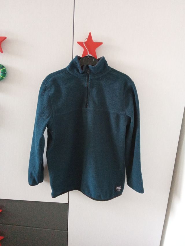 Forro polar verde talla 9-10 años