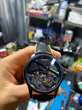 Reloj Automático Doble volante Aliang- Black Skull
