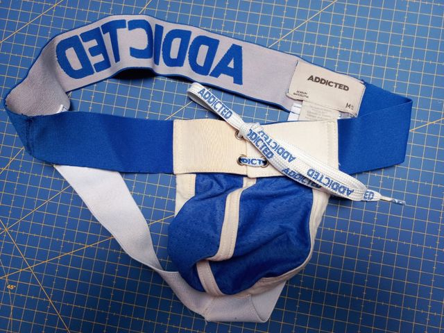 ADDICTED Jockstrap Talla M Azul/Blanco