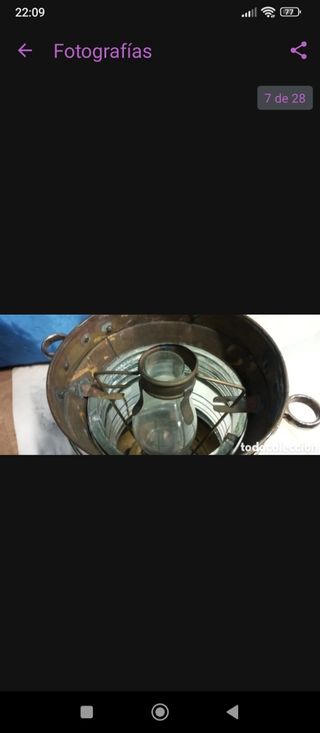 Farol de barco original náutico de latón