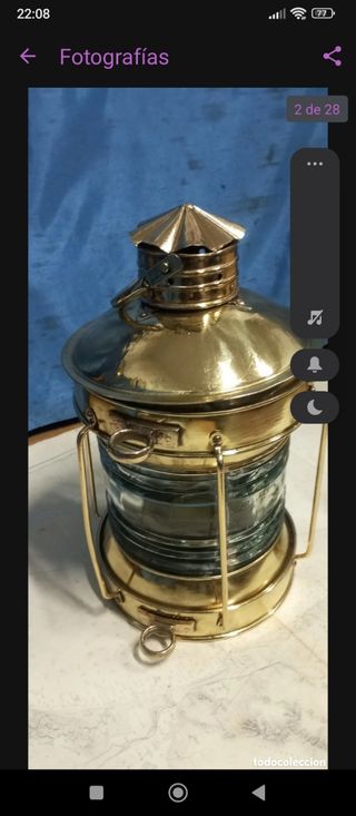 Farol de barco original náutico de latón