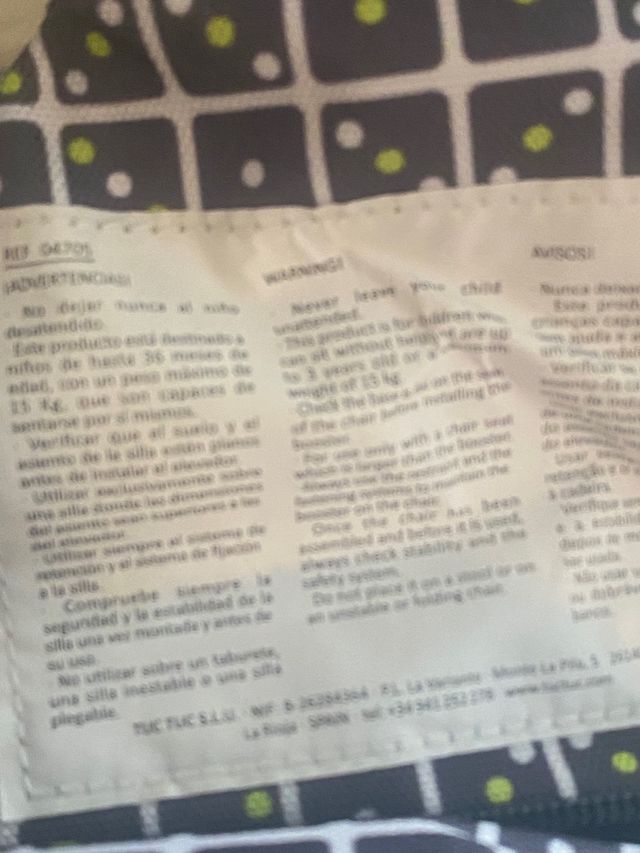 Trona de viaje Tuc Tuc portátil