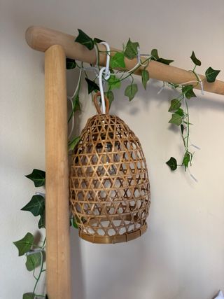 Cama IKEA Bali con dosel, somier y colchón