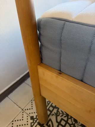 Cama IKEA Bali con dosel, somier y colchón