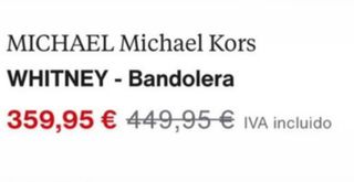 Bolso Piel Michael Kors Negro