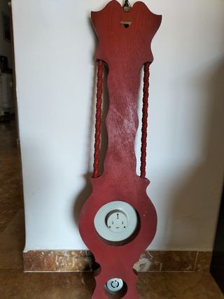 Barometro Vintage Termometro Igrometro Rosso