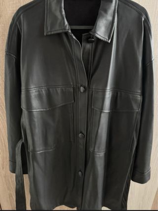 Sobrecamisa Polipiel Zara Negra