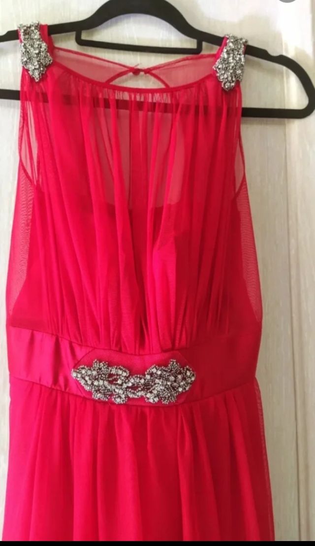 Vestido largo fiesta rojo