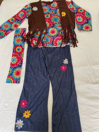 Disfraz Hippie Talla Única. unisex