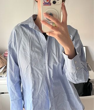Camisa azul Zara