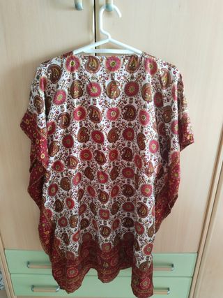 Túnica de playa estampada