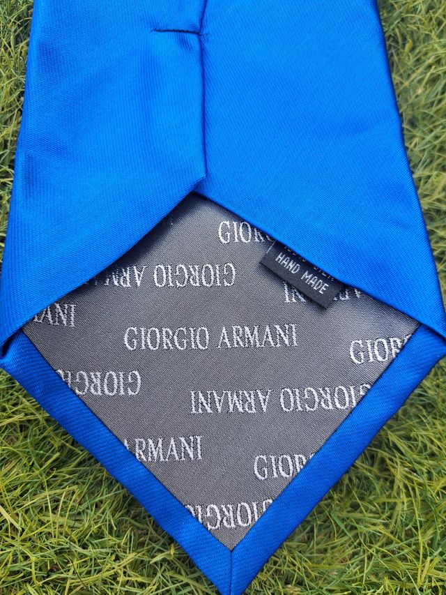 CORBATA + GEMELOS + PAÑUELO GIORGIO ARMANI AZUL