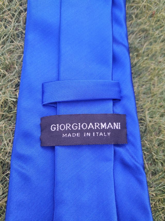 CORBATA + GEMELOS + PAÑUELO GIORGIO ARMANI AZUL