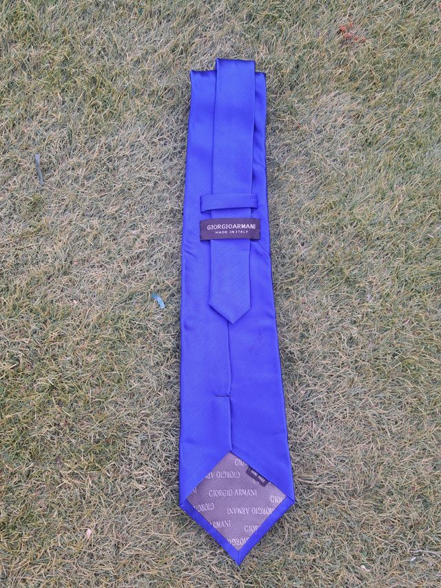 CORBATA + GEMELOS + PAÑUELO GIORGIO ARMANI AZUL