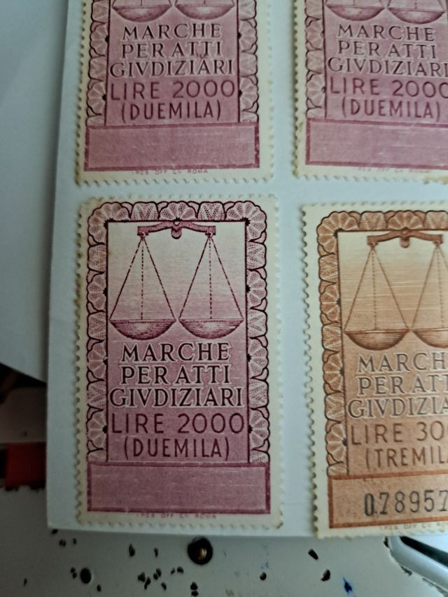 Marche Giudiziarie L. 700, 300, 2000, 3000