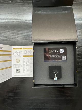 Collar Plata Moissanita Certificado GRA