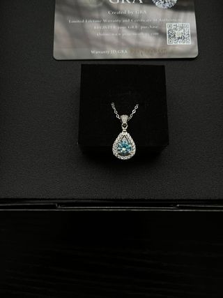 Collar Plata Moissanita Certificado GRA