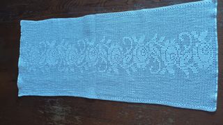 Runner uncinetto bianco